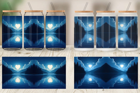 Glass Can Enchanted Lake Sublimation artnoy 