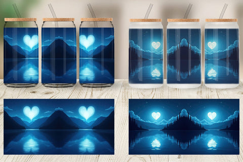 Glass Can Enchanted Lake Sublimation artnoy 