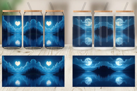 Glass Can Enchanted Lake Sublimation artnoy 