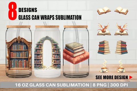 Glass Can Enchanted Reading Nook Sublimation artnoy 