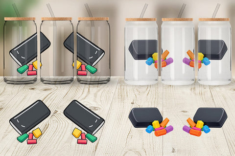 Glass Can Eraser and Chalk Sublimation artnoy 