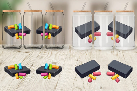 Glass Can Eraser and Chalk Sublimation artnoy 