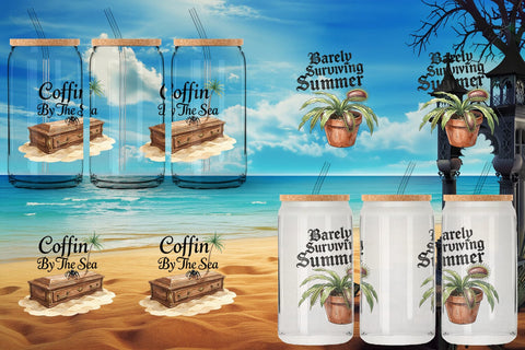 Glass Can Eternally Lazy Goth Summer Quote Sublimation artnoy 