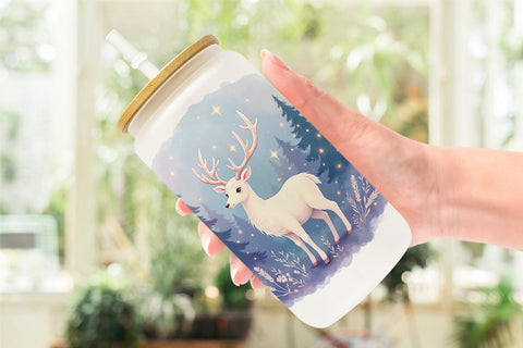 Glass Can Ethereal Forest Creatures Sublimation artnoy 