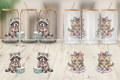 Glass Can Exhausted BBQ Animal Burnout Vibes Sublimation artnoy 