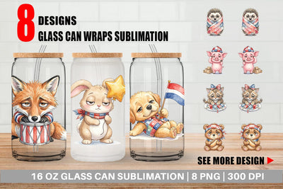 Glass Can Exhausted BBQ Animal Burnout Vibes Sublimation artnoy 
