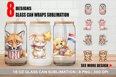 Glass Can Exhausted BBQ Animal Burnout Vibes Sublimation artnoy 