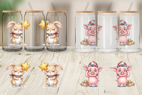 Glass Can Exhausted BBQ Animal Burnout Vibes Sublimation artnoy 