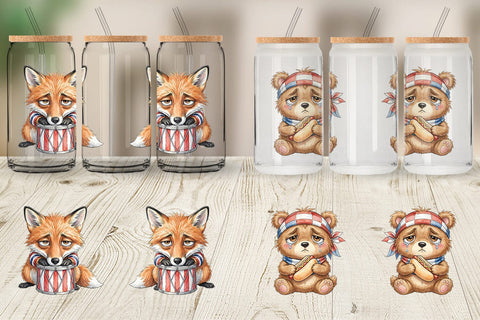 Glass Can Exhausted BBQ Animal Burnout Vibes Sublimation artnoy 