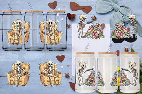 Glass Can Exhausted Lazy Dad Bone Watercolor Sublimation artnoy 