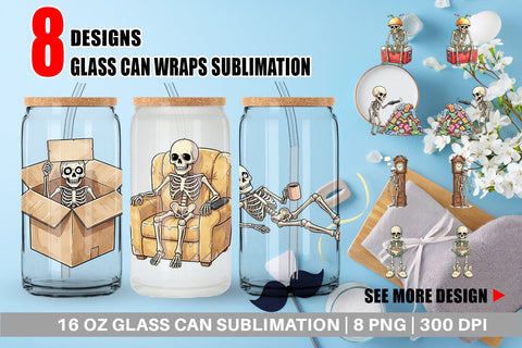 Glass Can Exhausted Lazy Dad Bone Watercolor Sublimation artnoy 