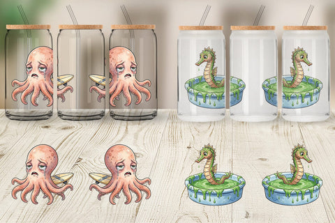 Glass Can Exhausted Mutant Beach Sublimation artnoy 