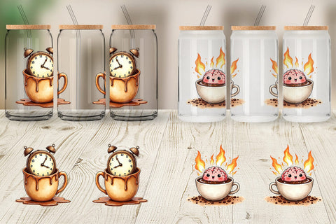 Glass Can Existential Espresso Abstract Tooncore Sublimation artnoy 