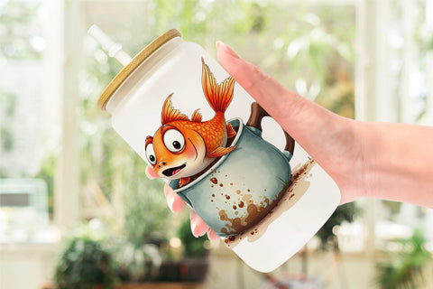 Glass Can Existential Espresso Abstract Tooncore Sublimation artnoy 