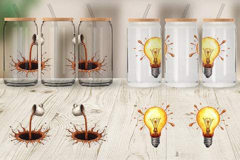 Glass Can Existential Espresso Abstract Tooncore Sublimation artnoy 