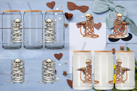 Glass Can Failed DIY Dad Bone Watercolor Sublimation artnoy 