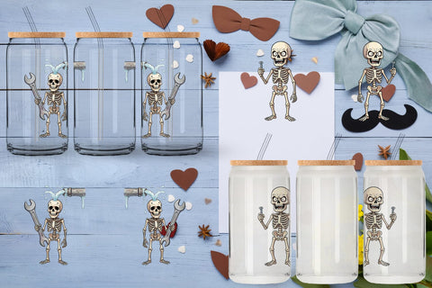 Glass Can Failed DIY Dad Bone Watercolor Sublimation artnoy 