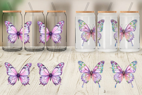 Glass Can Fairy Butterfly Sublimation artnoy 