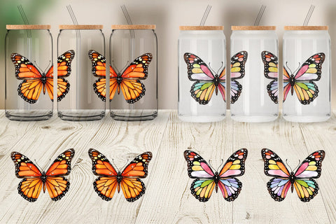 Glass Can Fairy Butterfly Sublimation artnoy 