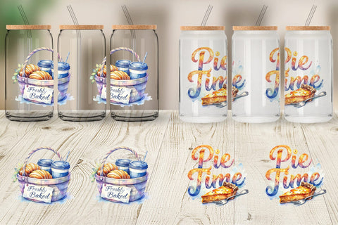 Glass Can Fall Bakery & Coffee Quotes Sublimation artnoy 