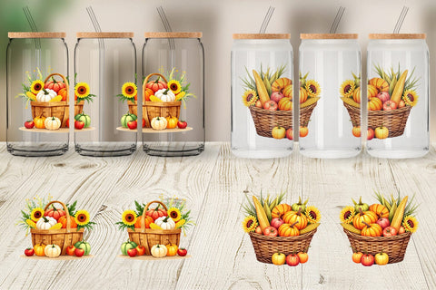 Glass Can Fall Fruit Sublimation artnoy 