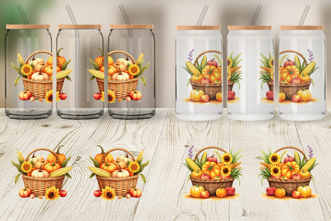 Glass Can Fall Fruit Sublimation artnoy 