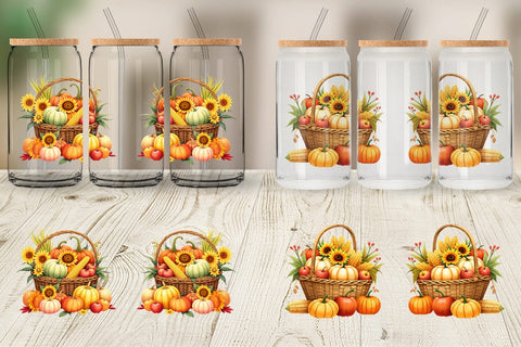 Glass Can Fall Fruit Sublimation artnoy 