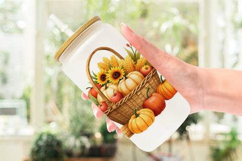 Glass Can Fall Fruit Sublimation artnoy 