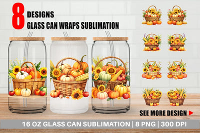 Glass Can Fall Fruit Sublimation artnoy 