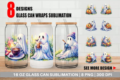Glass Can Fall Pumpkin Spice Coffee Sublimation artnoy 