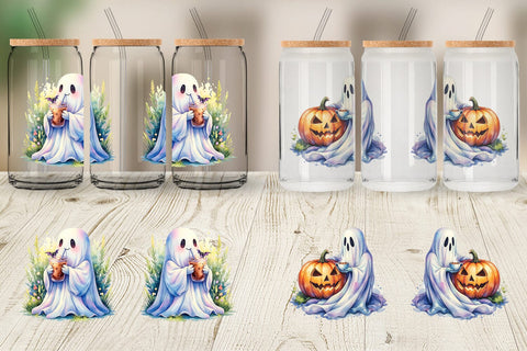 Glass Can Fall Pumpkin Spice Coffee Sublimation artnoy 