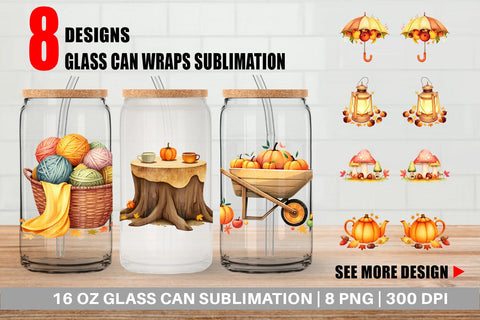 Glass Can Fall Watercolor Set Sublimation artnoy 