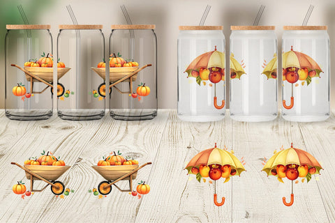 Glass Can Fall Watercolor Set Sublimation artnoy 