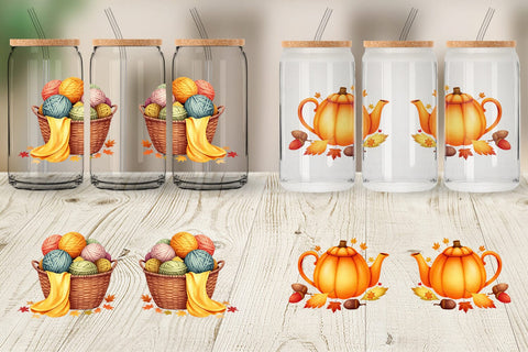 Glass Can Fall Watercolor Set Sublimation artnoy 