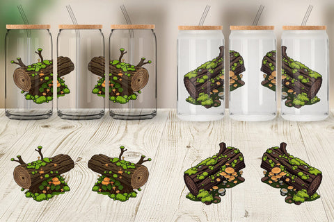 Glass Can Fallen Log Sublimation artnoy 