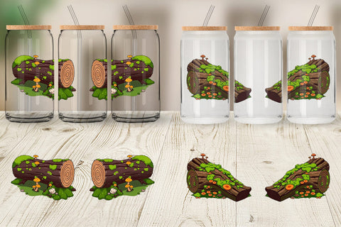 Glass Can Fallen Log Sublimation artnoy 