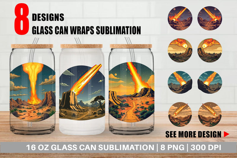 Glass Can Falling Meteor Sublimation artnoy 