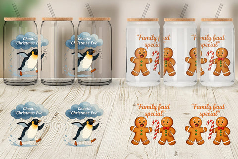 Glass Can Family Drama Christmas Sublimation artnoy 