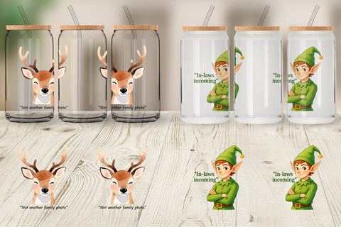 Glass Can Family Drama Christmas Sublimation artnoy 
