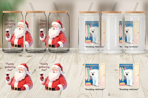 Glass Can Family Drama Christmas Sublimation artnoy 