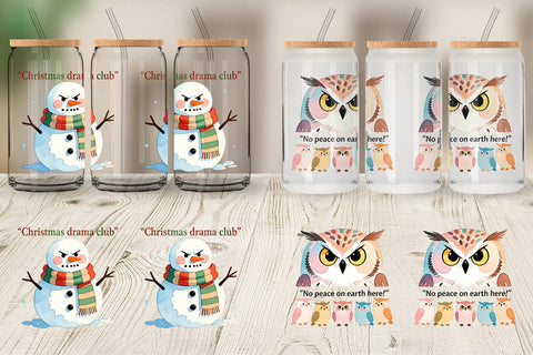 Glass Can Family Drama Christmas Sublimation artnoy 