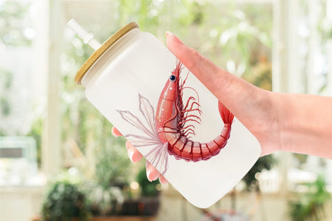 Glass Can Fantasy Sea Creatures Sublimation artnoy 