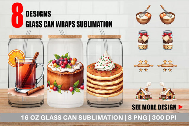 Glass Can Farmhouse Kitchen Sublimation artnoy 