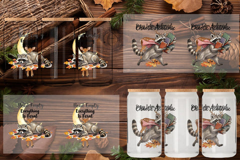 Glass Can Feral Raccoon Chaotic Whimsigoth Sublimation artnoy 