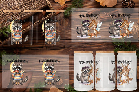 Glass Can Feral Raccoon Chaotic Whimsigoth Sublimation artnoy 
