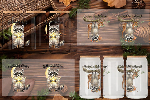 Glass Can Feral Raccoon Chaotic Whimsigoth Sublimation artnoy 
