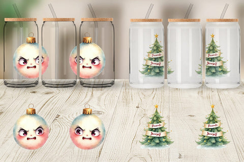 Glass Can Festive Rage Sublimation artnoy 