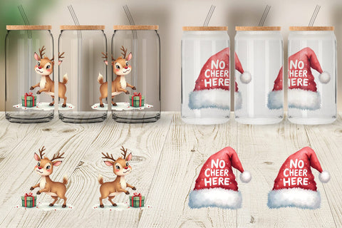 Glass Can Festive Rage Sublimation artnoy 