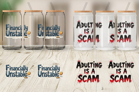 Glass Can Financially Questionable Humor Sublimation artnoy 