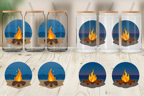 Glass Can Fire Pit Sublimation artnoy 